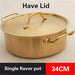 Golden Fusion Copper Soup Pot with Durable Stainless Steel Design