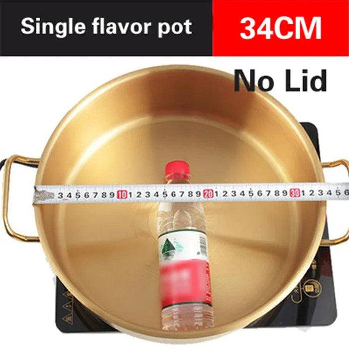 Golden Fusion Copper Soup Pot with Durable Stainless Steel Design