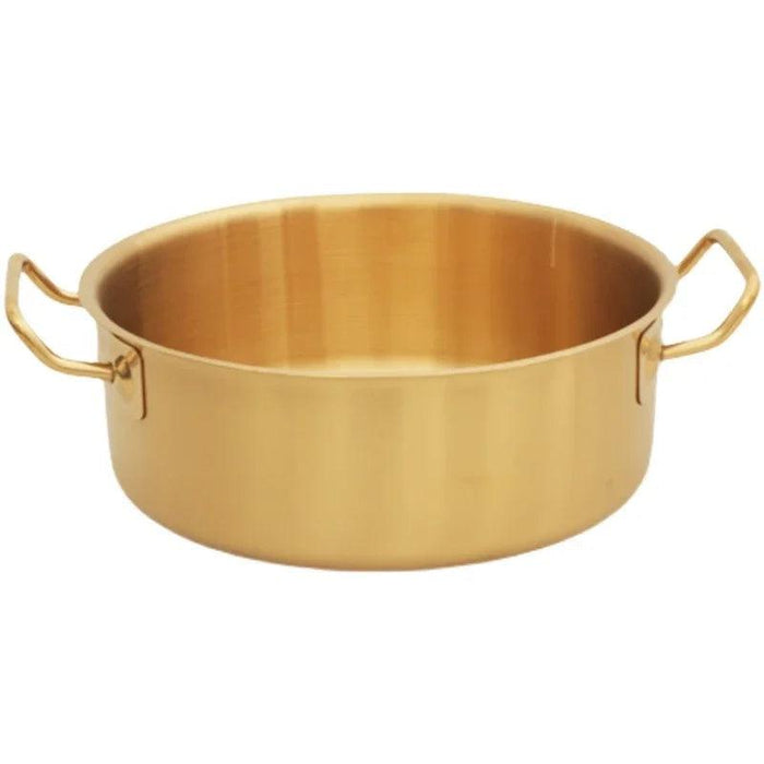 Golden Fusion Copper Soup Pot with Durable Stainless Steel Design