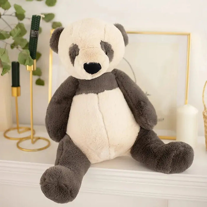 Adorable Plush Fluffy Animal Cuddly Dolls - Elephants, Teddy Bears, Pandas, and Dinosaurs for Kids