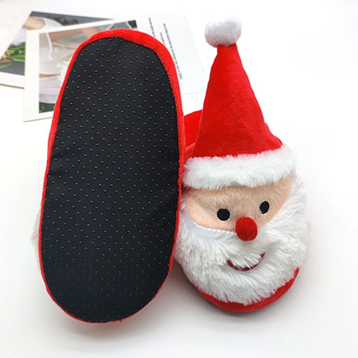 Cozy Cartoon Santa and Elk Home Slippers