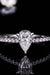 Elegant Moissanite and Zircon Sterling Silver Ring Set - Luxurious Lab-Diamond Ensemble in Elegant Gift Box