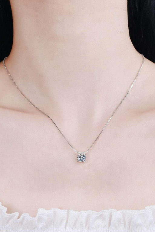 1 Carat Lab-Created Diamond Sterling Silver Necklace - Timeless Elegance and Quality Assurance