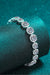 Elegant Moissanite and Zircon Silver Bracelet