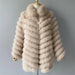 Luxe Reversible Fox Fur Cardigan with Silk Silk Lining