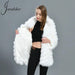 Luxe Reversible Fox Fur Cardigan with Silk Silk Lining