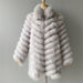 Luxe Reversible Fox Fur Cardigan with Silk Silk Lining