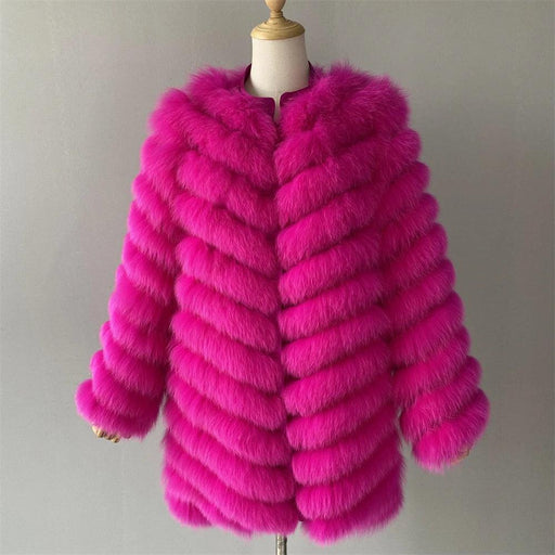 Luxe Reversible Fox Fur Cardigan with Silk Silk Lining