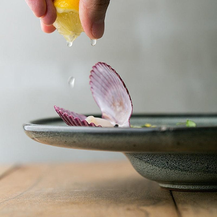 Charming Japanese Ceramic Breakfast Dish with Playful Straw Hat Design