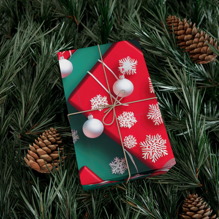 Sophisticated Christmas 3D Wrapping Paper Set with Matte & Satin Finish