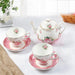 Royal Elegance Gold Trimmed Bone China Tea and Coffee Ensemble - Luxurious Afternoon Delight Set