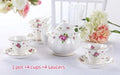 Bone China Coffee and Tea Service Set - Exquisite Porcelain Pot, Cups, and Saucers