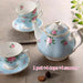 Bone China Coffee and Tea Service Set - Exquisite Porcelain Pot, Cups, and Saucers