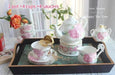 Bone China Coffee and Tea Service Set - Exquisite Porcelain Pot, Cups, and Saucers