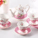 Bone China Coffee and Tea Service Set - Exquisite Porcelain Pot, Cups, and Saucers