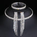 Sophisticated Crystal Tassel Jewelry Ensemble with African Rhinestones