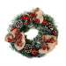 Luxurious Red and Gold Illuminated Christmas Wreath - Chic Holiday Decor for Your Home