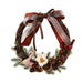 Luxurious Red and Gold Illuminated Christmas Wreath - Chic Holiday Decor for Your Home