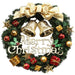 Luxurious Red and Gold LED Christmas Wreath - Elegant Holiday Illumination