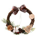 Luxurious Red and Gold Illuminated Christmas Wreath - Chic Holiday Decor for Your Home