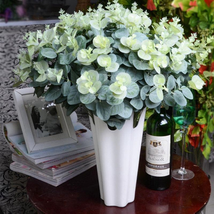 Lavish Eucalyptus Silk Foliage Bouquet - Premium Home Decor Enhancement