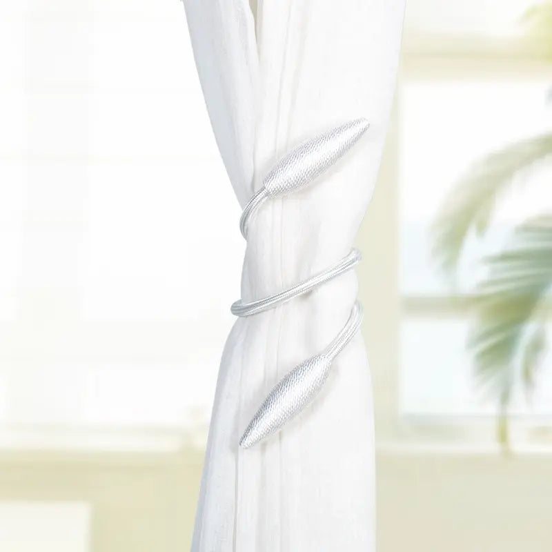 Versatile Plush Alloy Curtain Tiebacks with Adjustable Ropes for Heavy Drapes