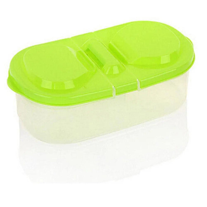 Fresh Dual Compartment Food Storage Box for Organized Kitchen Pantry