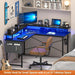 Revolutionary LED L-Shaped Gaming Desk with Innovative Storage Solutions