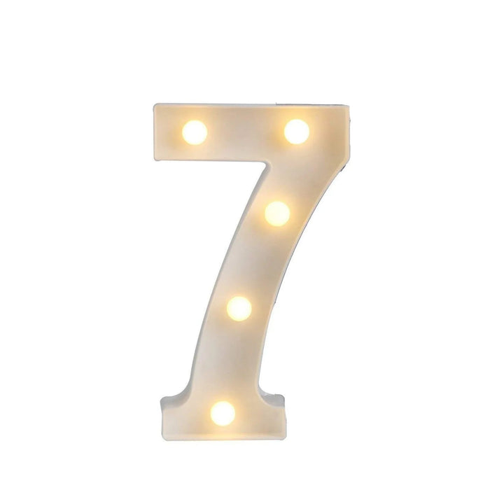 LED Number Lights - Battery Powered Decor for Parties, Weddings, and Home