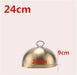 Golden Stainless Steel Food Dome Set - Luxurious Dining Table Cover - Non-Magnetic Lid - Sizes 20cm to 28cm Available