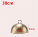 Golden Stainless Steel Food Dome Set - Luxurious Dining Table Cover - Non-Magnetic Lid - Sizes 20cm to 28cm Available