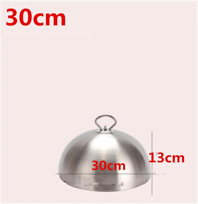 Golden Stainless Steel Food Dome Set - Luxurious Dining Table Cover - Non-Magnetic Lid - Sizes 20cm to 28cm Available