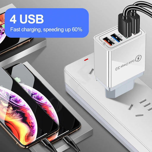 Rapid Charge USB Wall Adapter for iPhone, Samsung, Xiaomi, and Huawei - Maximize Your Charging Speed