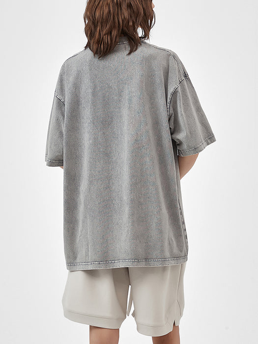 Louis2k Acid Wash Oversize T-Shirt - 250 GSM