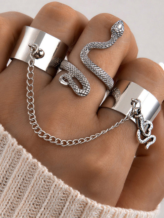 Extravagant Chain Ring - Bold Alloy Fashion Statement Piece