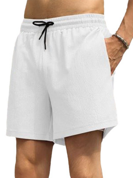 Men's casual sports shorts running shorts quick-drying lined double-layer woven shorts