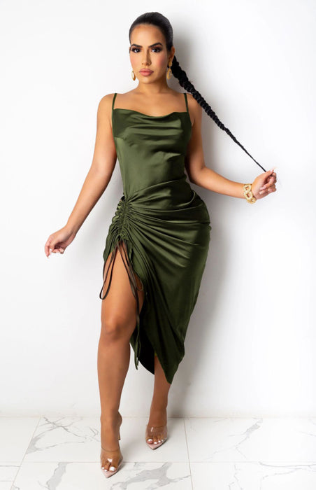 Elegant Halter Top and Sexy Long Dress Set