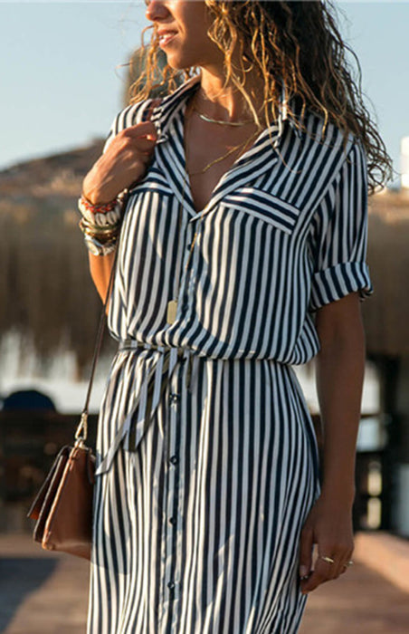 Striped Chiffon Slip Dress - Stylish Summer Outfit for Women