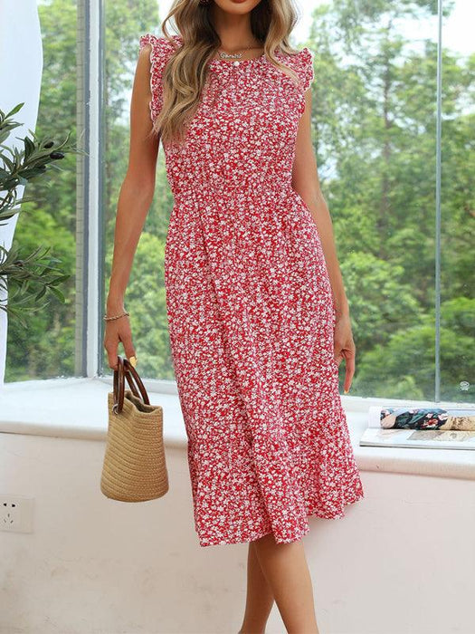 Chic Floral Sleeveless Dress for Effortless Sophistication