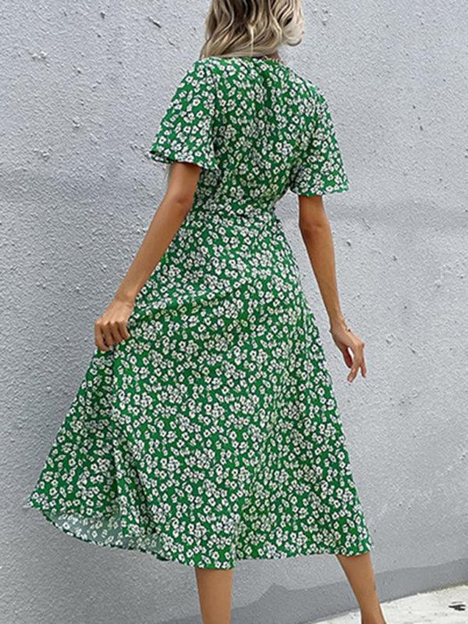 Vibrant Green Cowgirl Slim Fit Western Dress