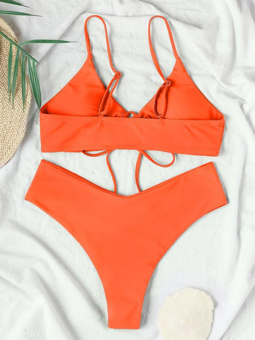 Elegant Drawstring Bikini Set - Stylish Swimwear for Women