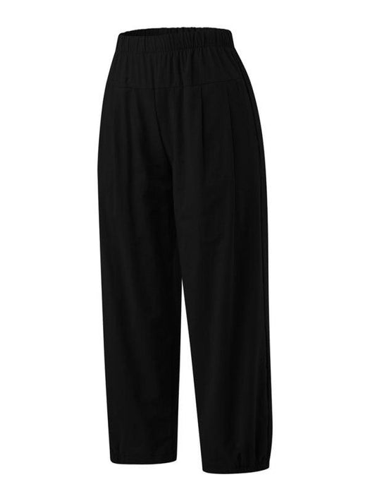 Chic Comfort: Women's High Waist Cotton Linen Harem Pants