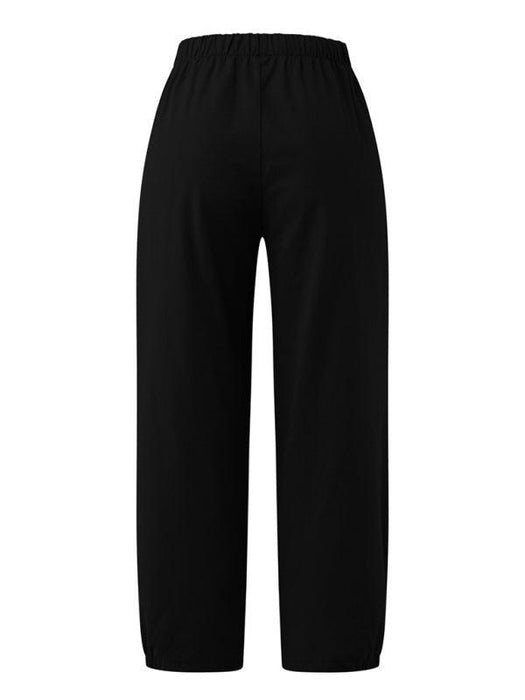 Chic Comfort: Women's High Waist Cotton Linen Harem Pants