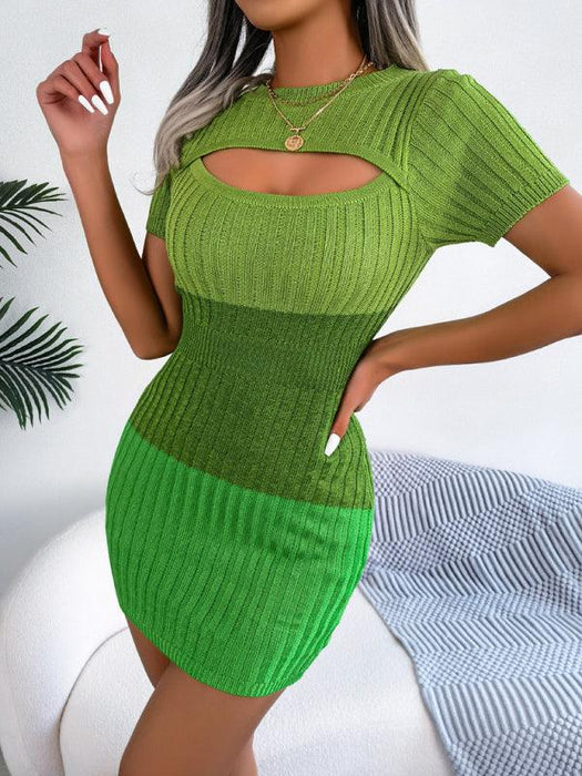 Mesmerizing Gradient Knit Bodycon Dress