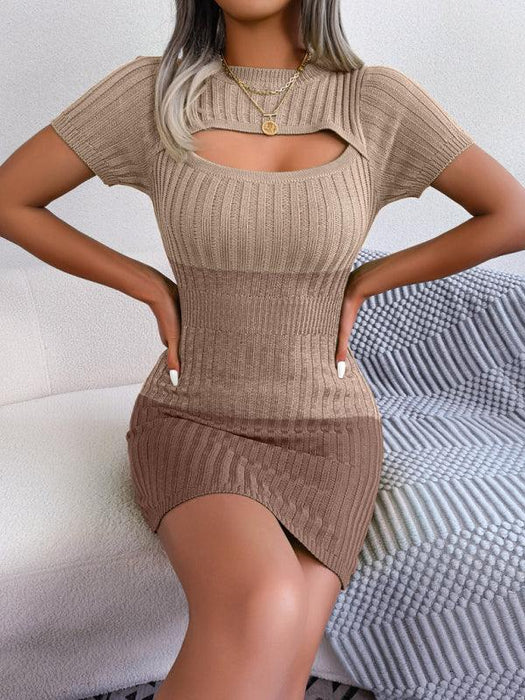 Mesmerizing Gradient Knit Bodycon Dress