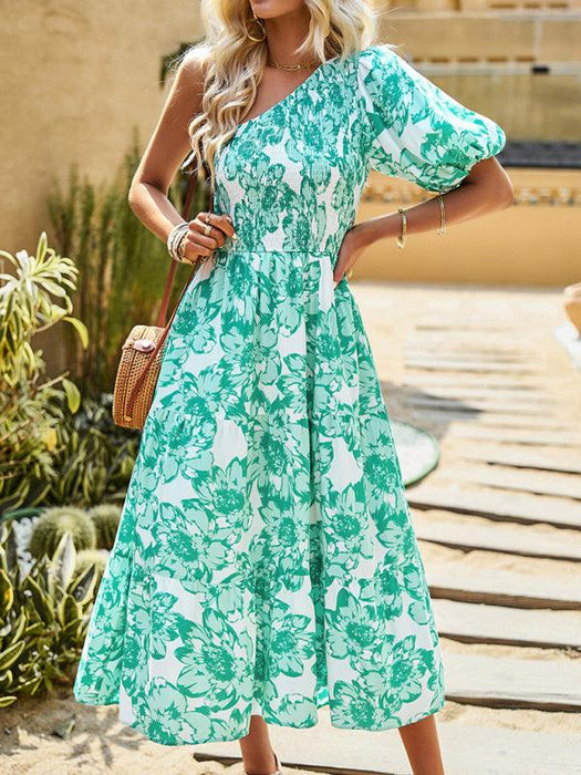 Sun-Kissed Bohemian Off-Shoulder Dress for Tropical Escapes