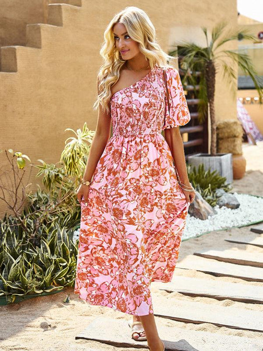 Sun-Kissed Bohemian Off-Shoulder Dress for Tropical Escapes