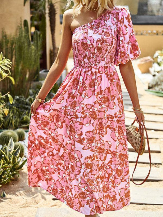 Sun-Kissed Bohemian Off-Shoulder Dress for Tropical Escapes