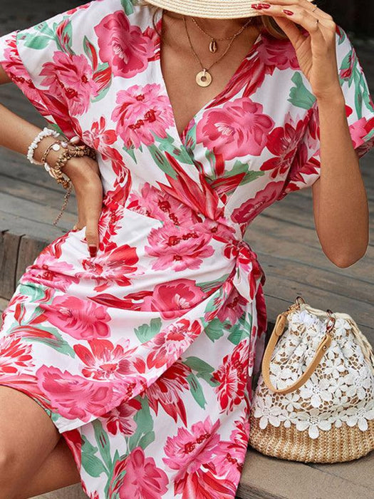 Enchanting Floral Sleeveless Dress - Women's Summer Elegance