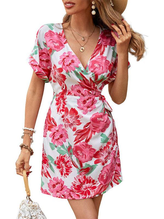 Enchanting Floral Sleeveless Dress - Women's Summer Elegance